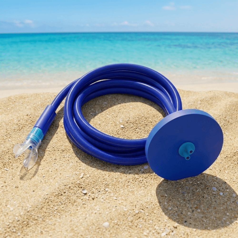 Snorkeling Gear - جهاز تنفس بأنبوبين مزدوجين جاف بالكامل