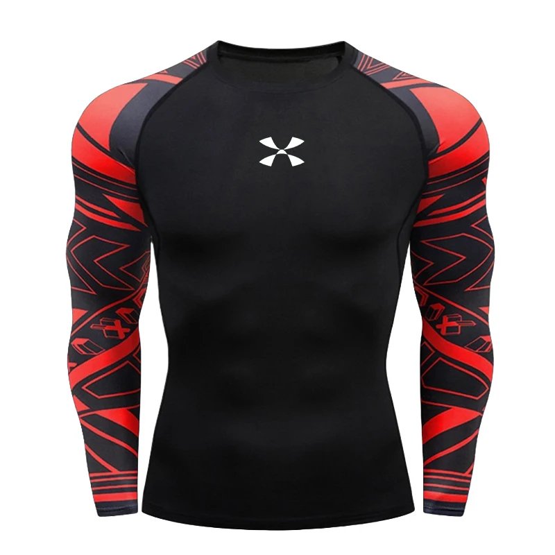 Rash Guard - تيشيرت رجالي ضاغط للجيم والسباحة من