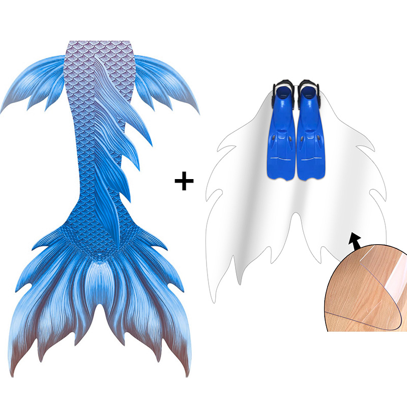 تصميم جديد لون أزرق جلود ذيل ح - مراجعة Swim Fins وسعره