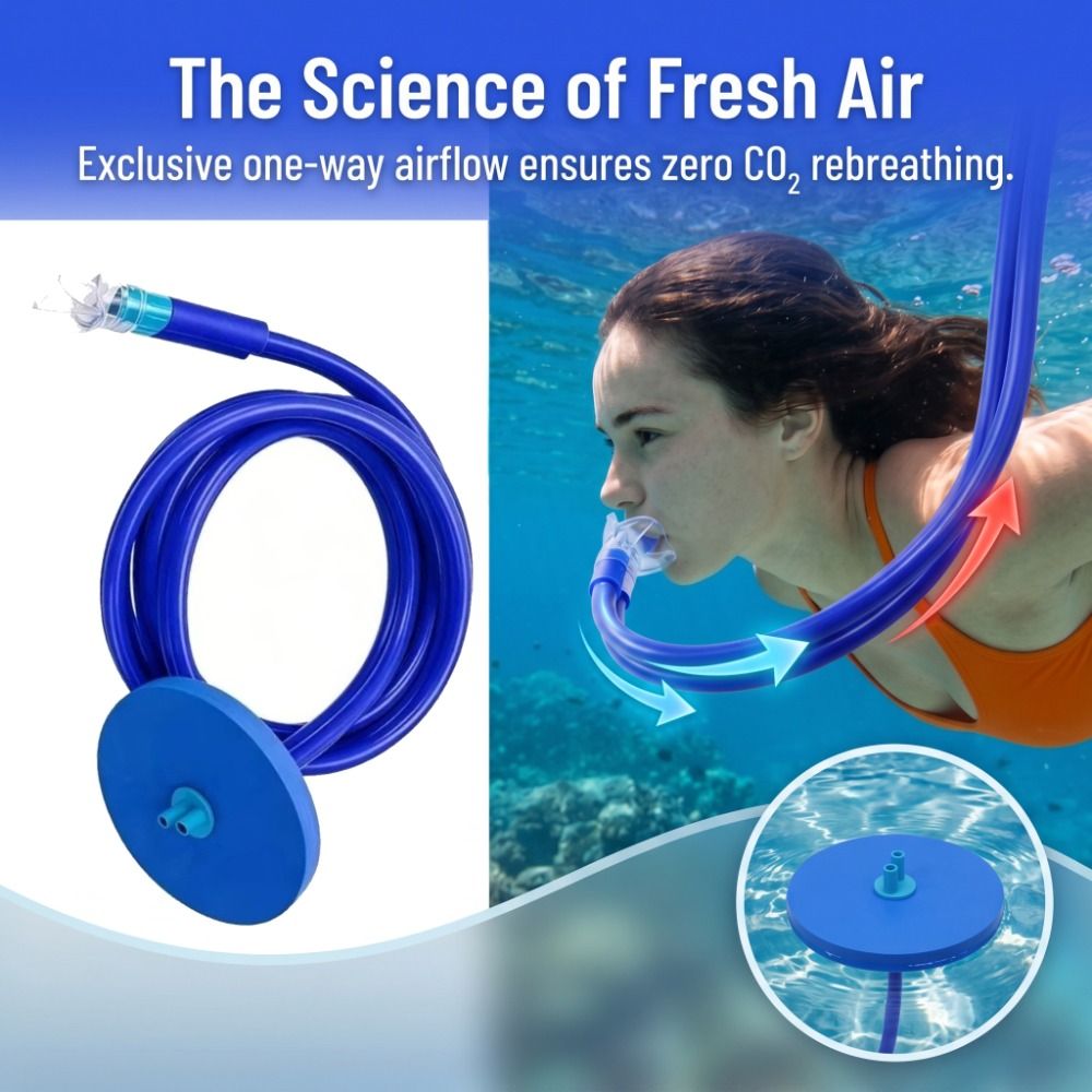جهاز تنفس بأنبوبين مزدوجين جاف - مراجعة Snorkeling Gear وسعره