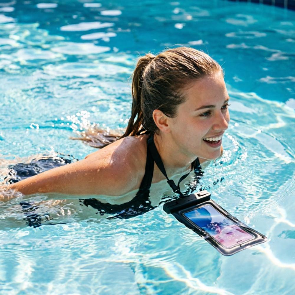 حافظة هاتف مقاومة للماء مع حبل - مراجعة Dry Bag Waterproof وسعره